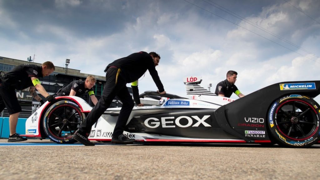 BERLIN TEMPELHOF AIRPORT, GERMANY - MAY 24: Jose Maria Lopez (ARG), GEOX Dragon Racing, Penske EV-3 during the Berlin E-prix at Berlin Tempelhof Airport on May 24, 2019 in Berlin Tempelhof Airport, Germany. (Photo by Alastair Staley)