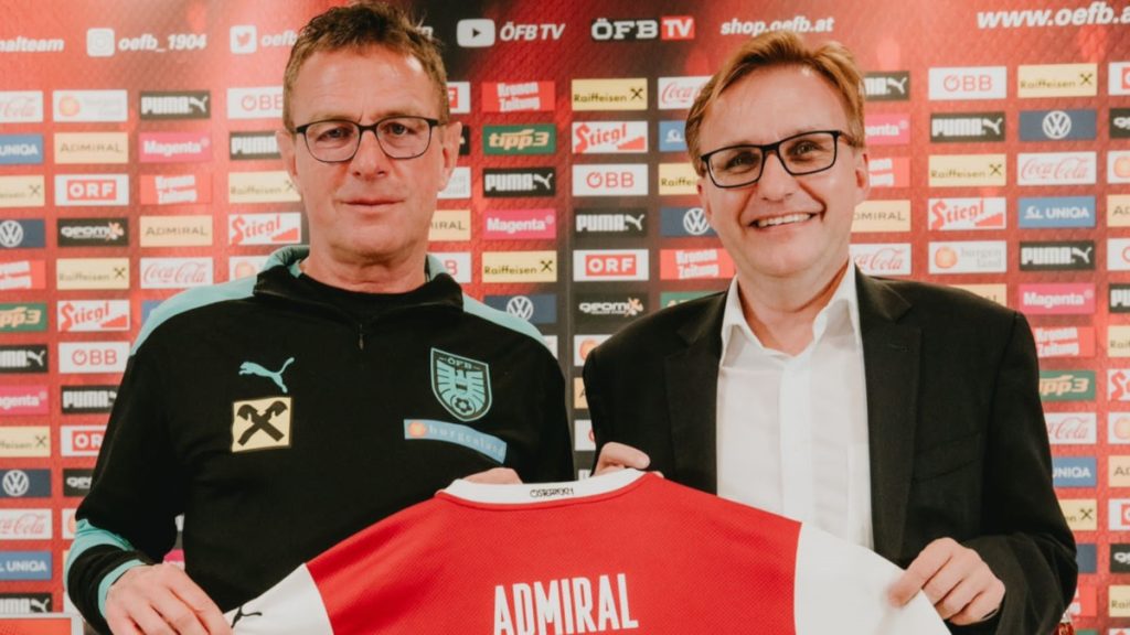 ÖFB-Teamchef Ralf Rangnick und Jürgen Irsigler, Geschäftsführer Admiral Sportwetten - (Foto: Admiral Sportwetten)